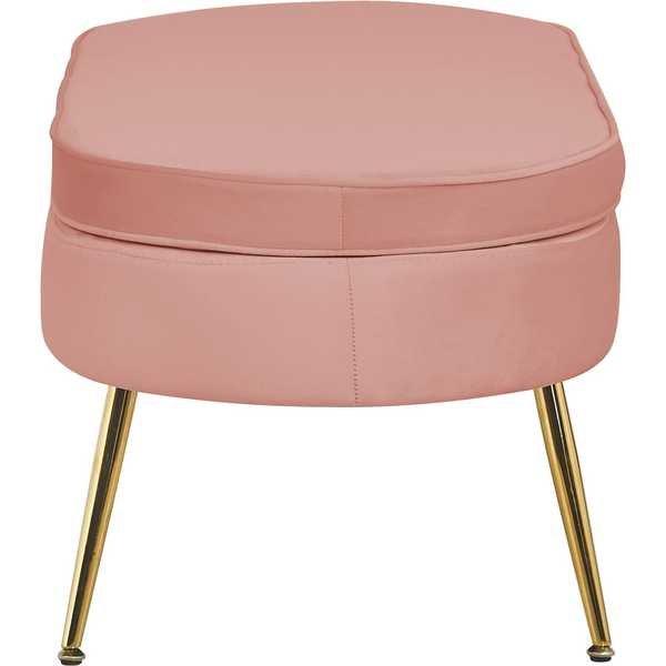 mutoni Sitzpouf oval Samt rose  