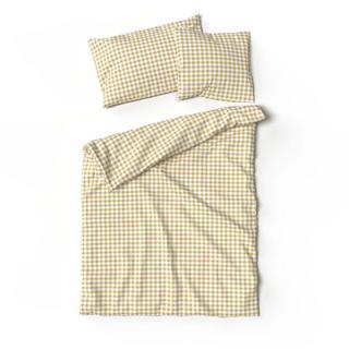 Lotus Bettwaren Renforcé Kölsch Giallo Copripiumino a Quadri  