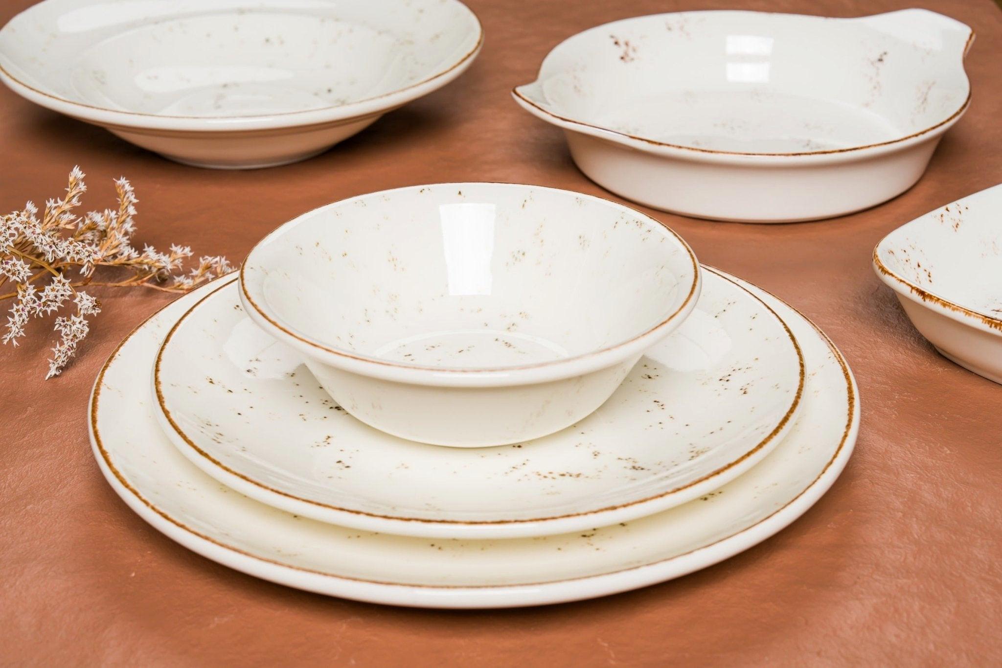 Bonna  Dinner Plates - Grain -  Porcellana - 25 cm- set di 6 