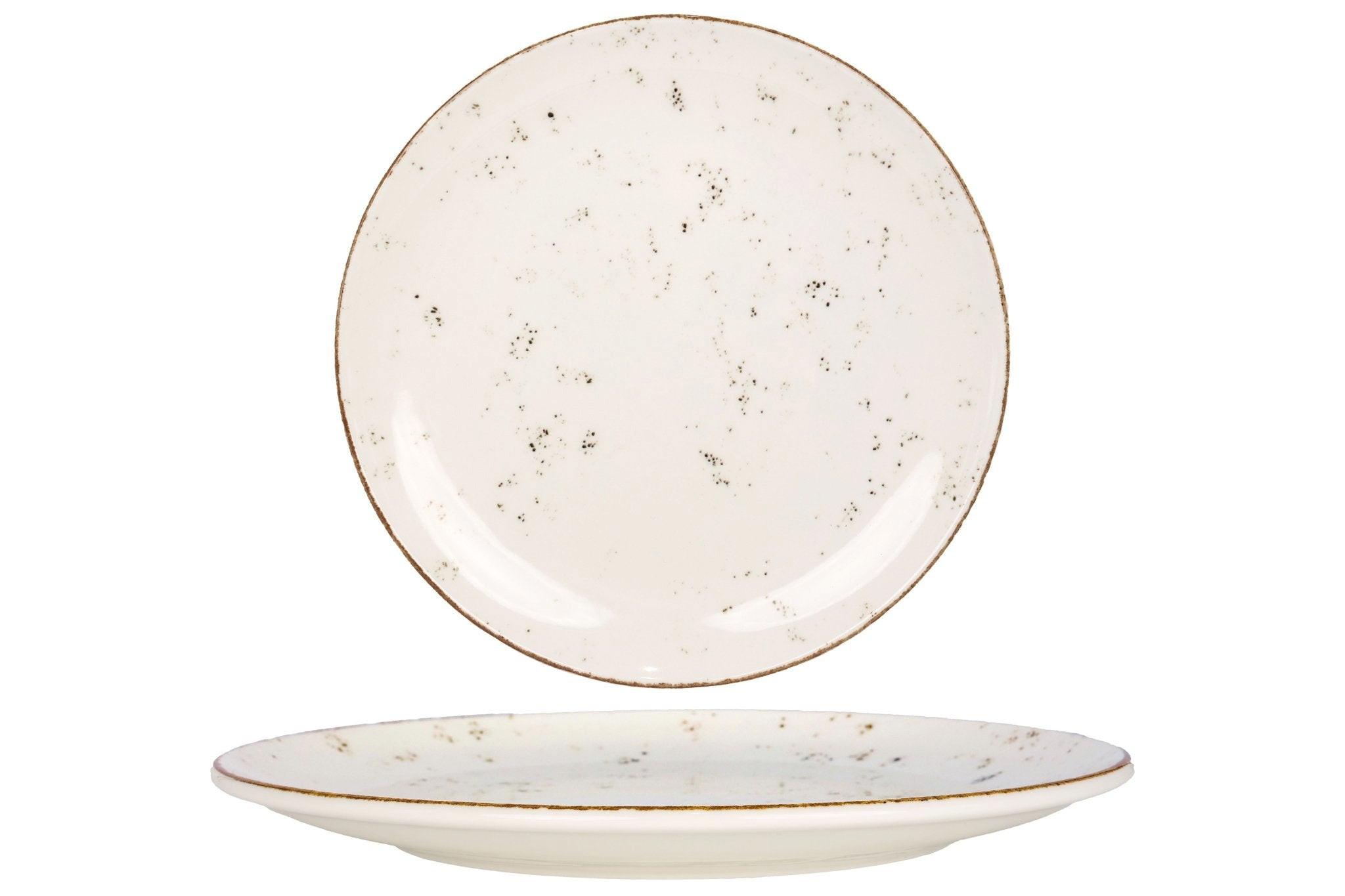 Bonna  Assiette à dîner - Grain -  Porcelaine - lot de 6 