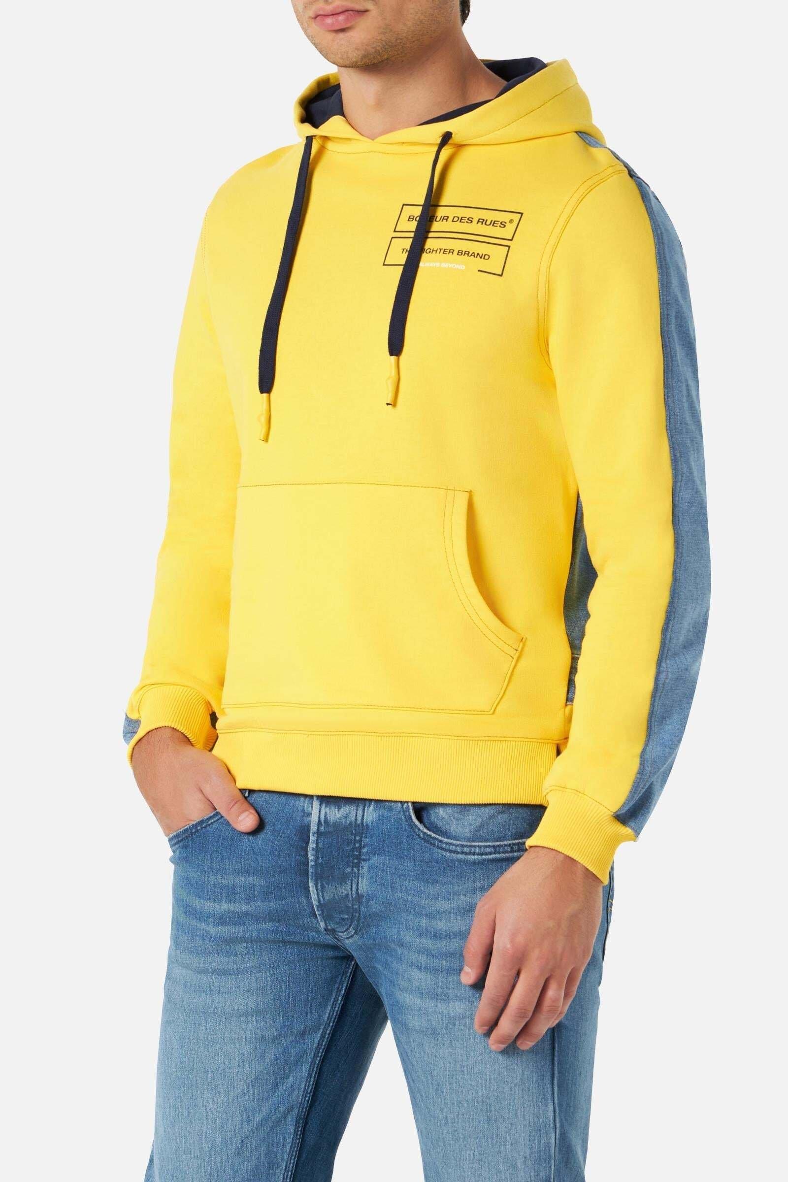 BOXEUR DES RUES  Kapuzenpullover Mixed Fabric Hoodie 