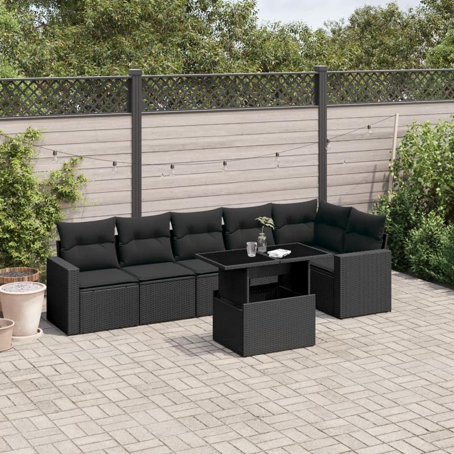 VidaXL set divano da giardino Polirattan  