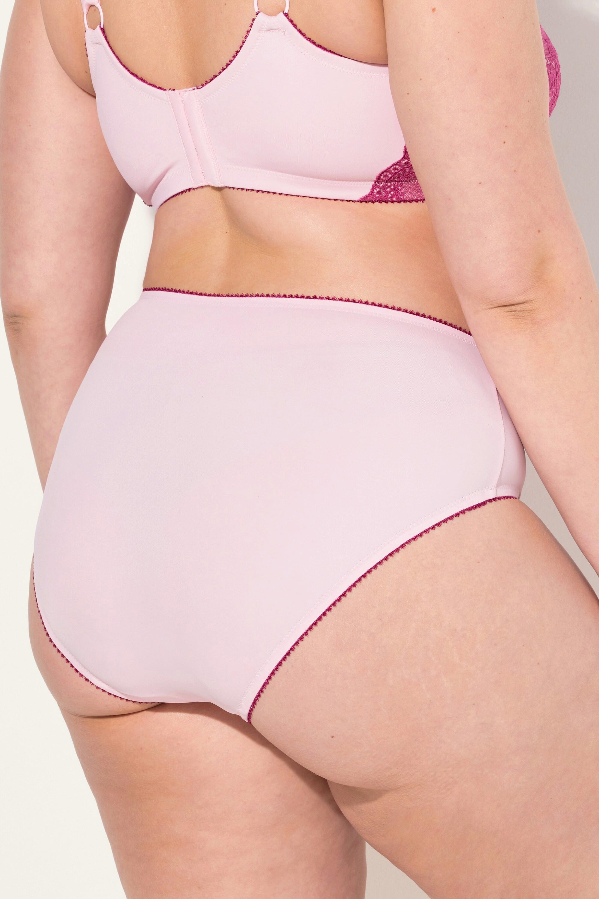 Ulla Popken Slip a vita alta Mesh Pizzo Microfibra  