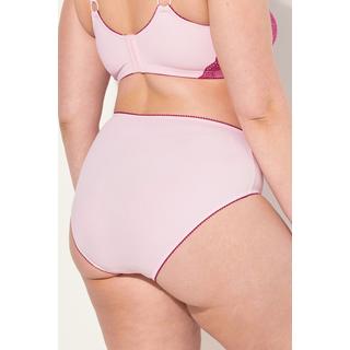 Ulla Popken  Culotte midi, mesh, dentelle et microfibre, tour de cuisse échancré 