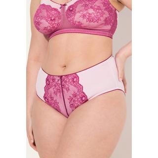 Ulla Popken Slip a vita alta Mesh Pizzo Microfibra  