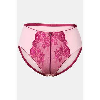 Ulla Popken Slip a vita alta Mesh Pizzo Microfibra  