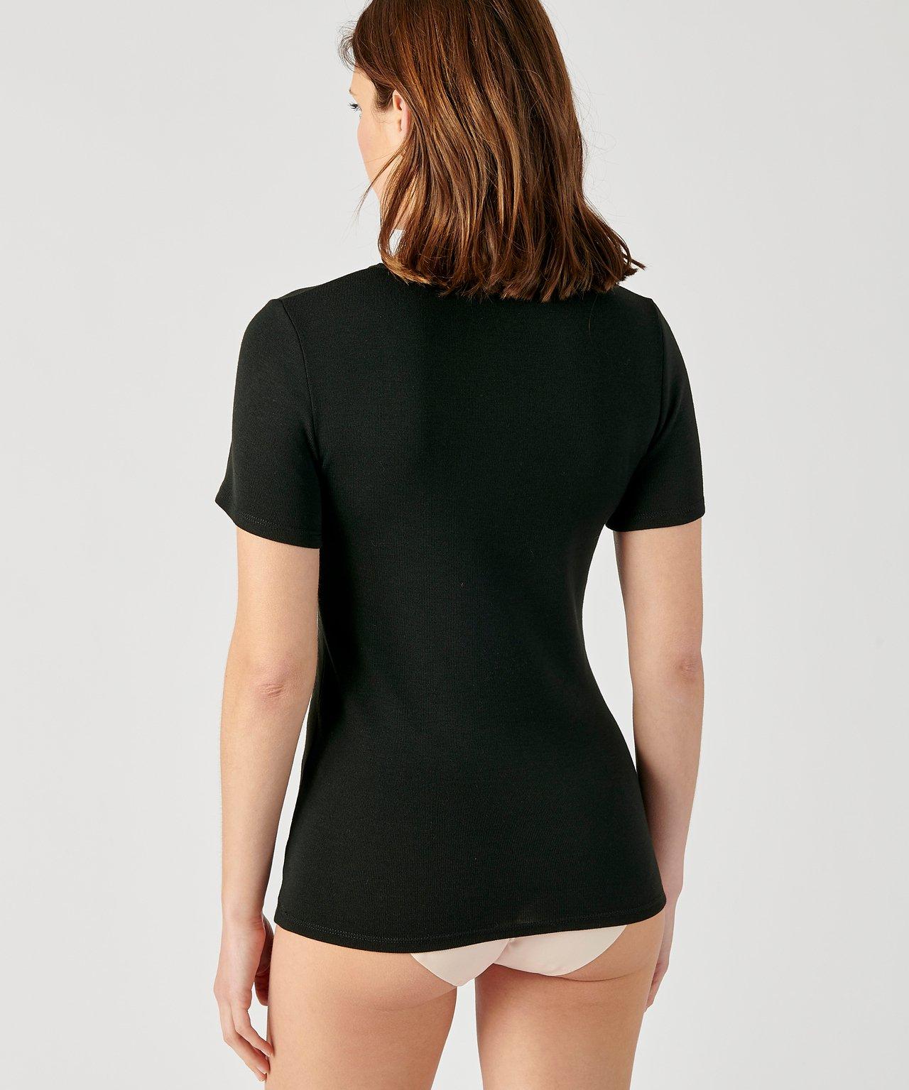 Damart Kurzarm-Shirt Guipure-Spitze  