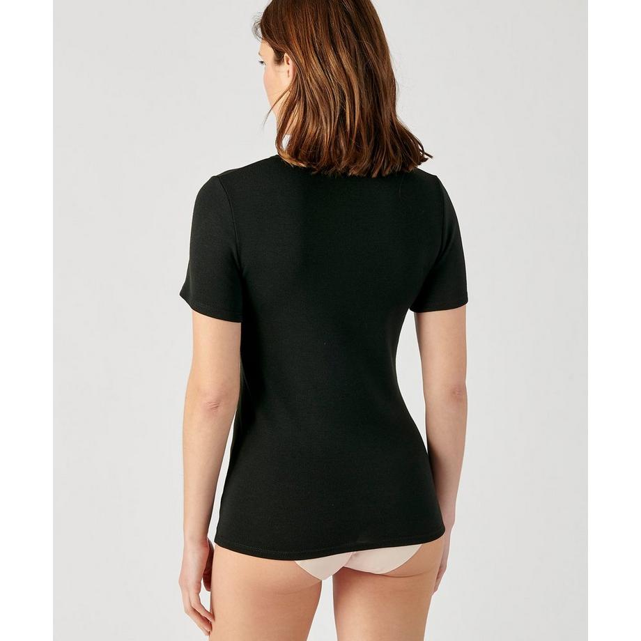 Damart Kurzarm-Shirt Guipure-Spitze  