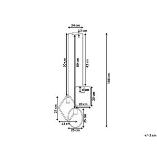 Beliani Lampe suspension en Métal Moderne VOMANO  