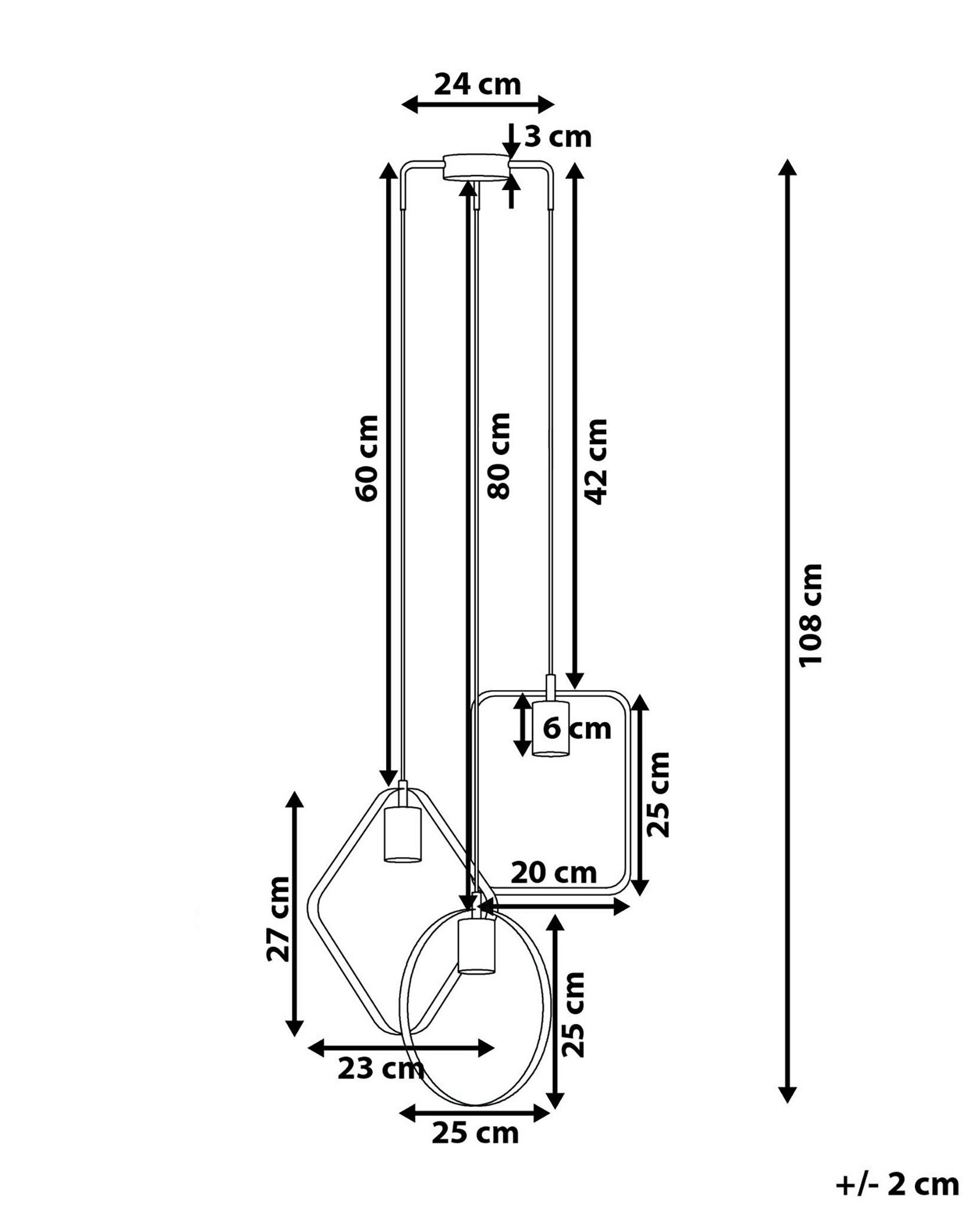 Beliani Lampe suspension en Métal Moderne VOMANO  