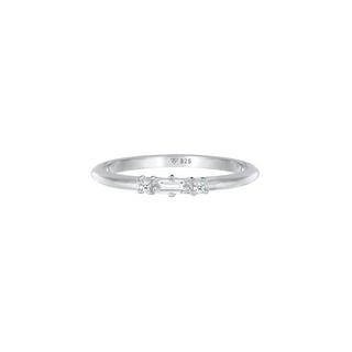 Elli  Ring Verlobungsring Diamant (0.03 Ct.) Rechteck 925 Silber 