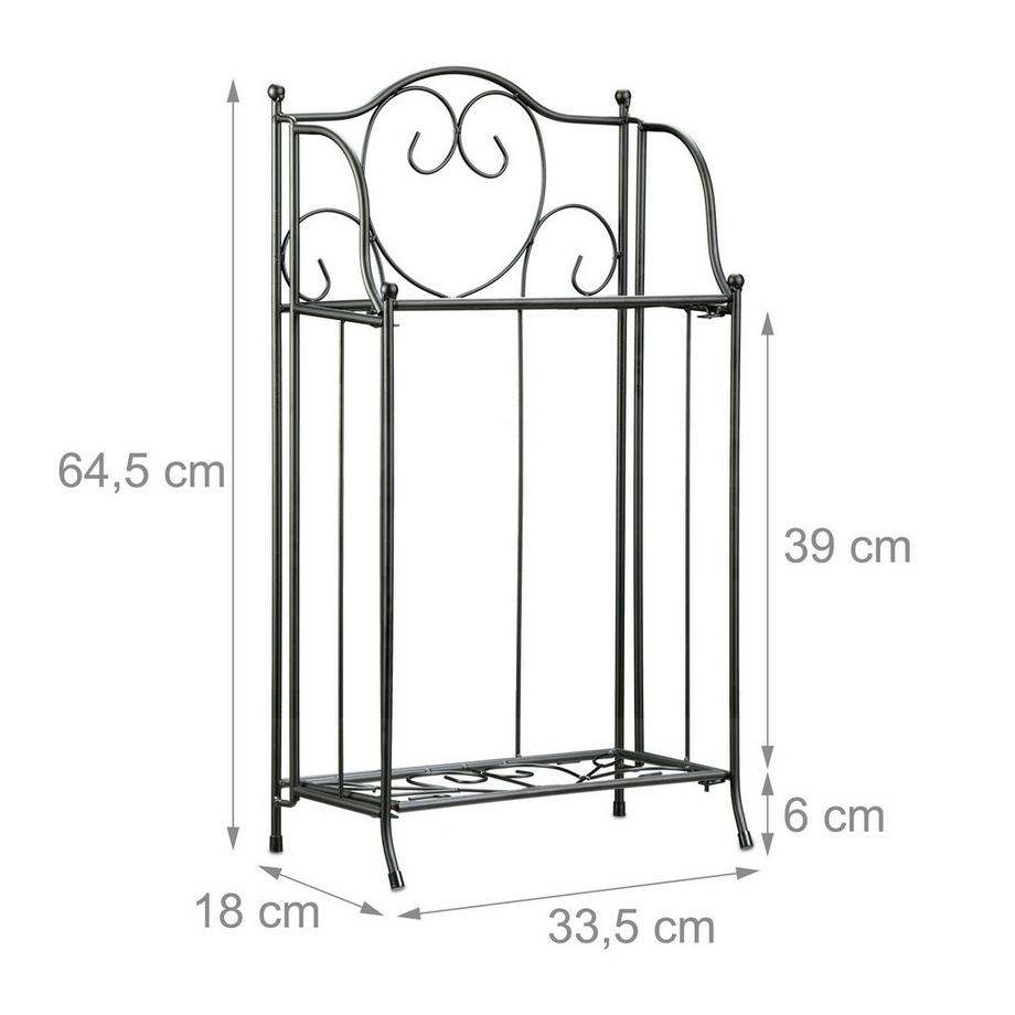 B2X Support à fleurs en métal 2 étagères  