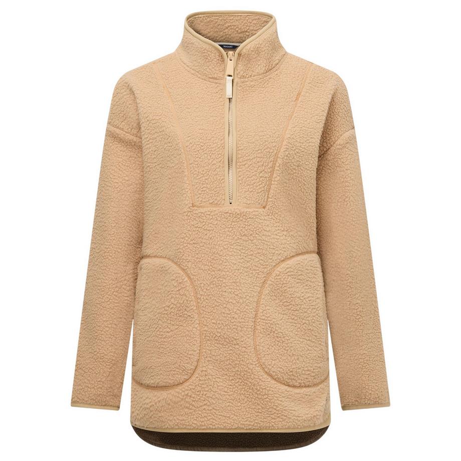 Frankie Fleeceoberteil, Mit Halbem Reißverschluss, Teddyfleece, Lang Geschnitten