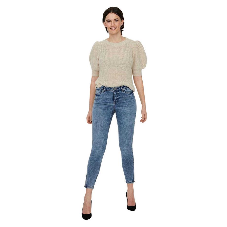 VERO MODA Jeans Skinny avec Fermetures Éclair aux Chevilles  