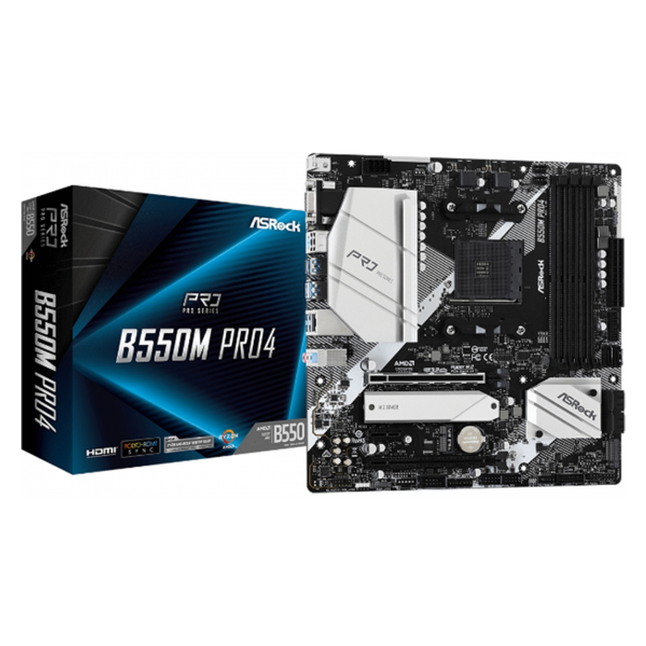 ASRock  B550M Pro4 (AM4, AMD B550, mATX) 