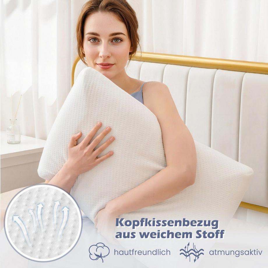 Northio Bambus-Aktivkohle Kopfkissen 2er-Set 40 x 60 cm  