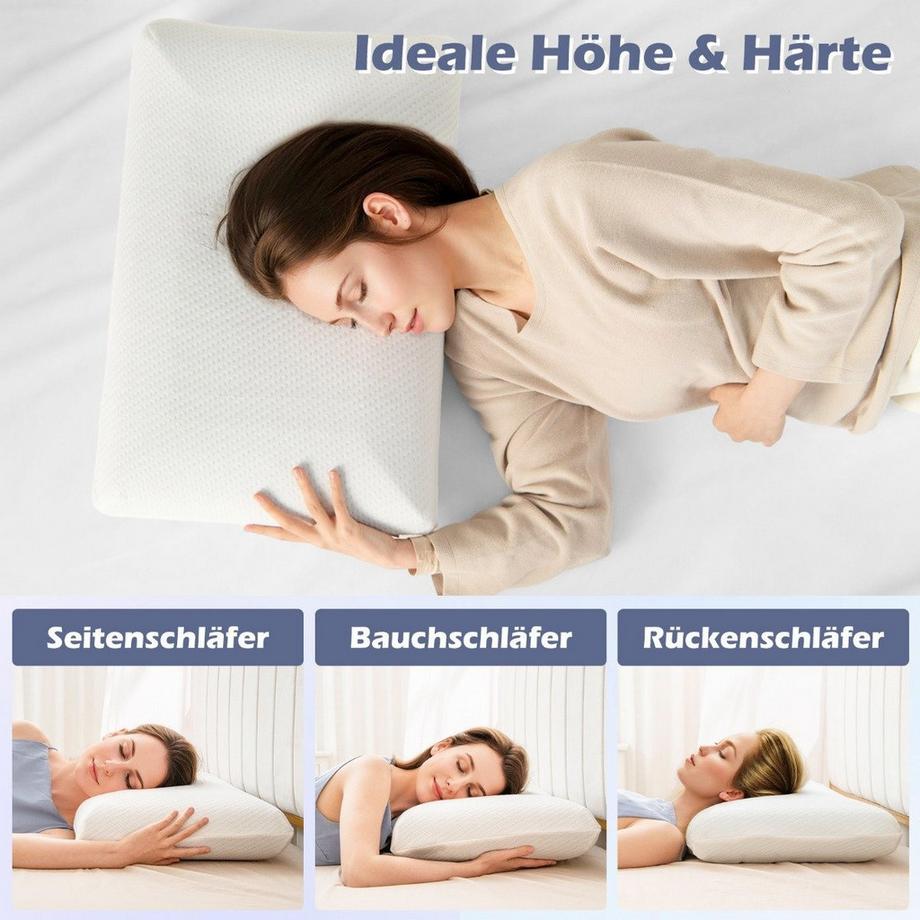 Northio Bambus-Aktivkohle Kopfkissen 2er-Set 40 x 60 cm  