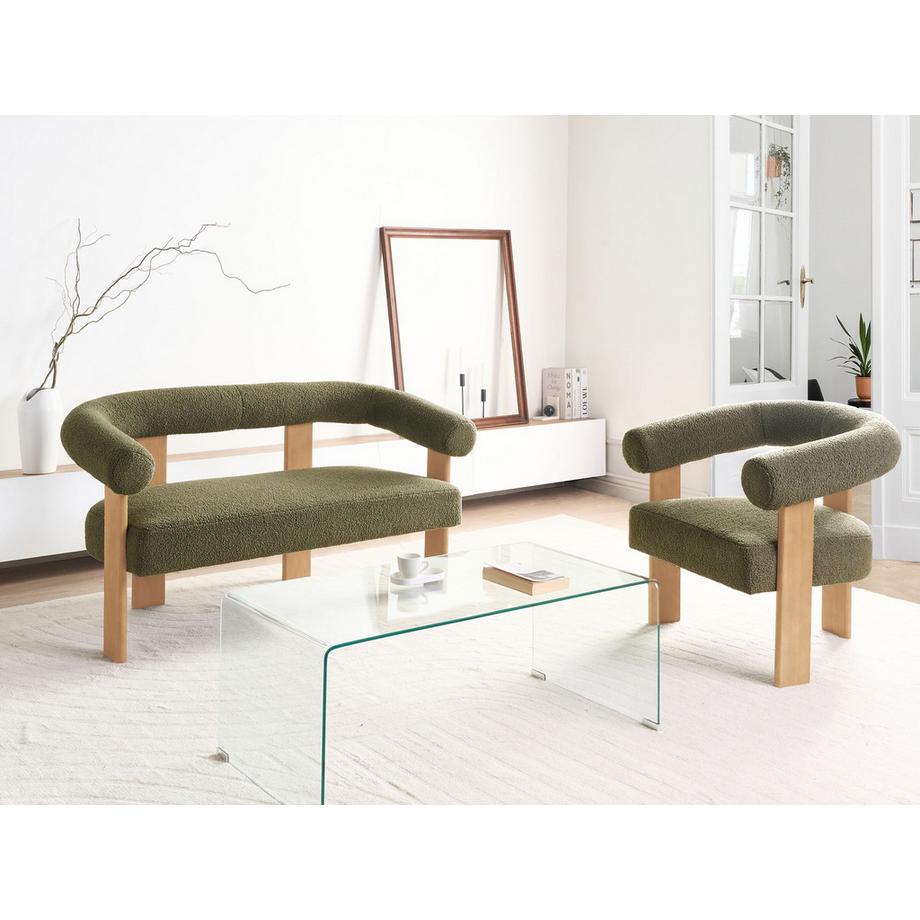 Beliani Wohnzimmer Set aus Bouclé  ILBRO  