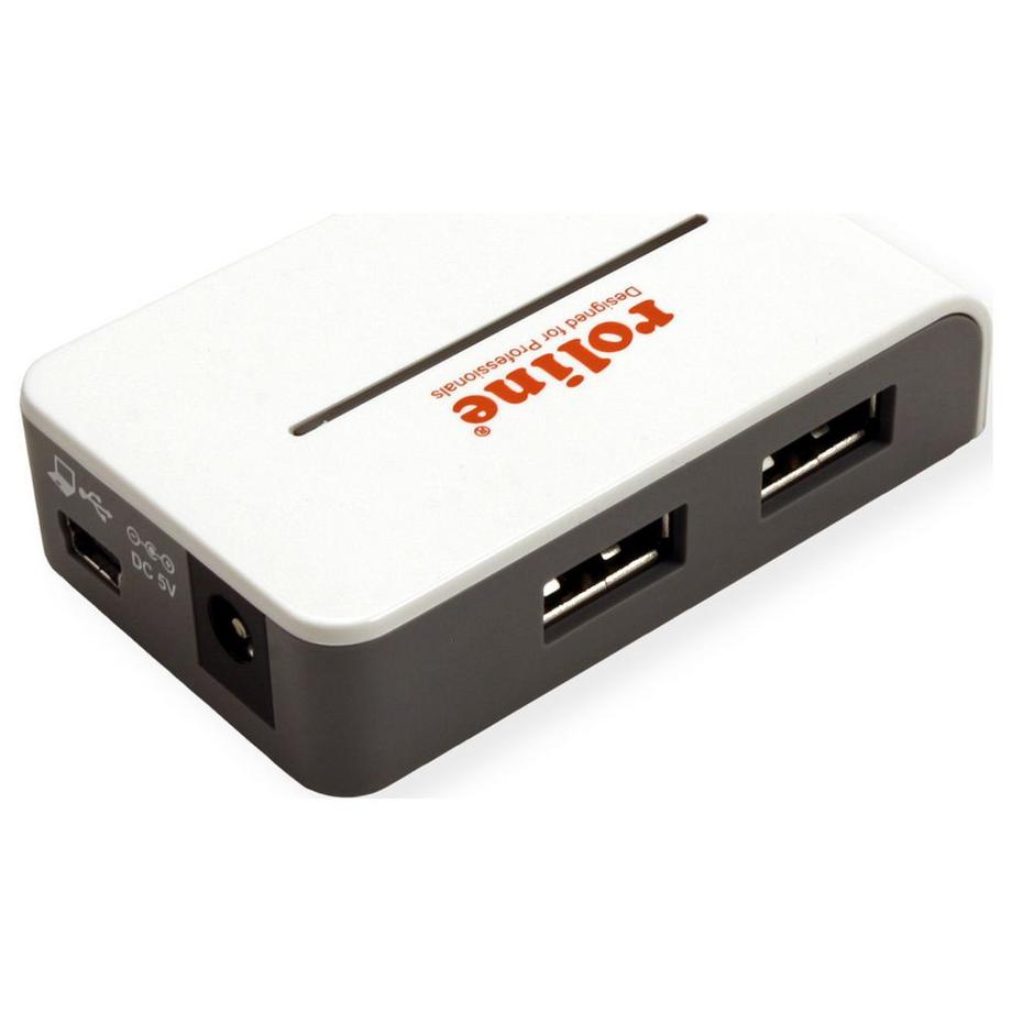Roline  USB 2.0 Hub Grigio, Bianco 