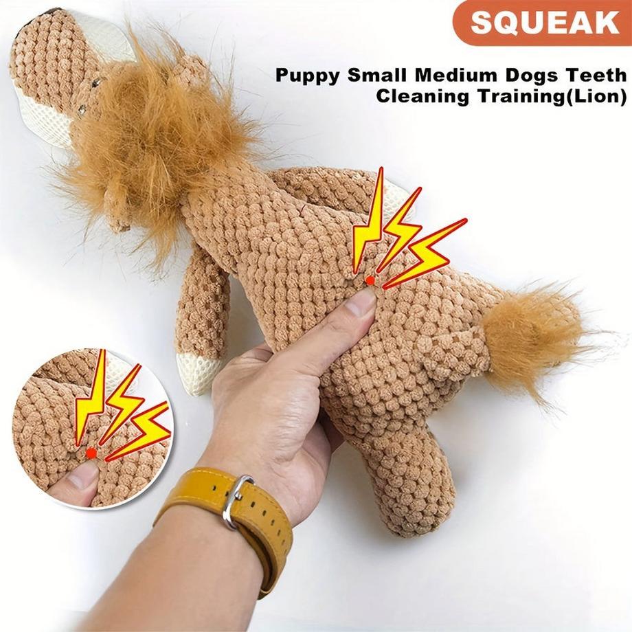 Alopini  1 jouet en peluche sonore pour animaux de compagnie, jouet pour chien, soulagement du grincement des dents. Jouet à mâcher adapté à toutes les tailles de chiens. 