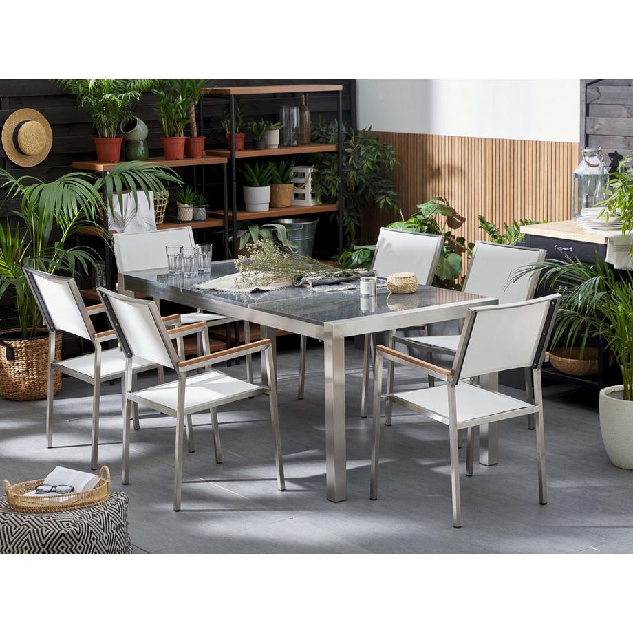 Beliani Set da pranzo per 6 persone en Granito  GROSSETO  