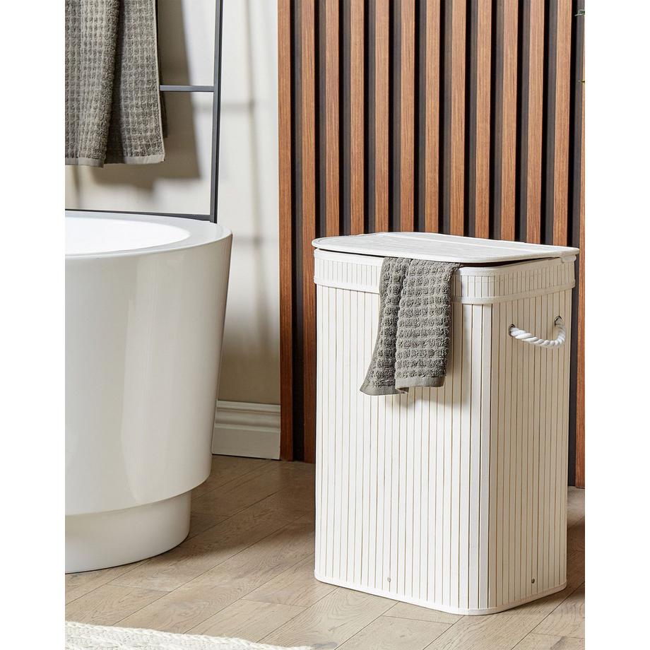 Beliani Aufbewahrungskorb aus Bambusholz Boho KALUTARA  