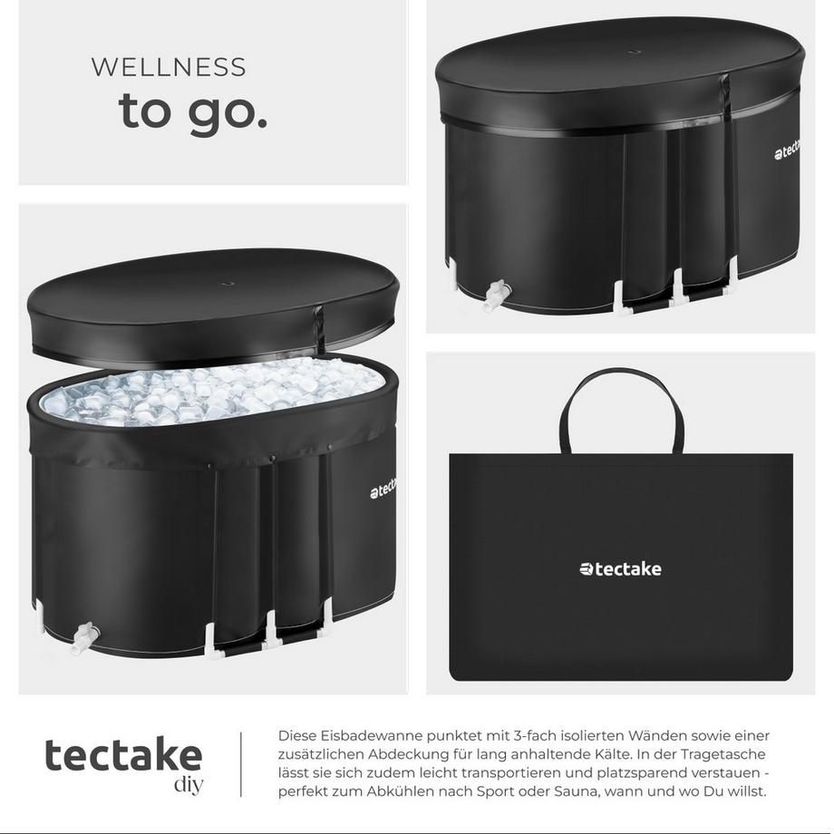Tectake Baignoire à glace ESPOO pliable avec triple isolation  