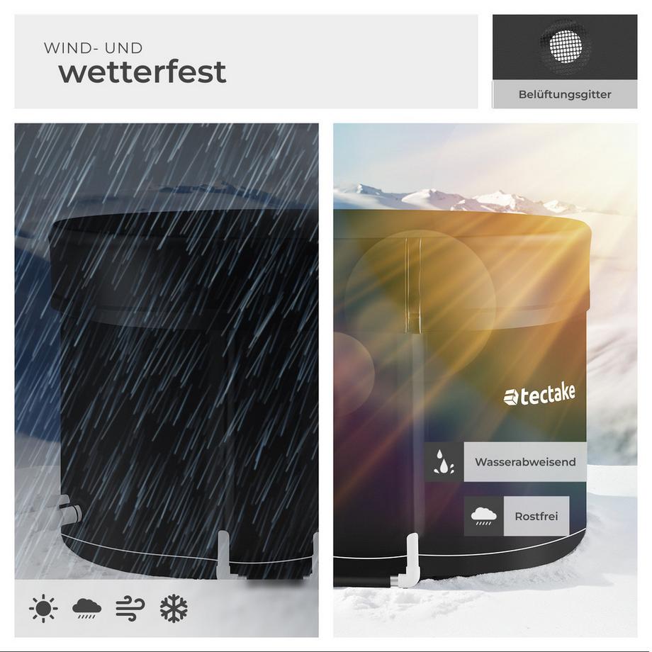 Tectake Baignoire à glace ESPOO pliable avec triple isolation  