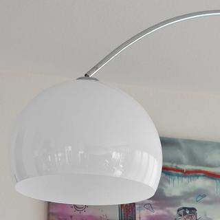 mutoni  Lampe à arc 250cm en plastique blanc 