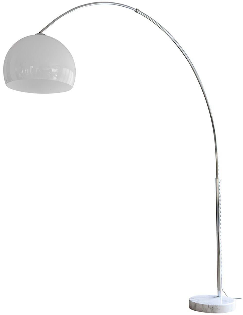 mutoni  Lampe à arc 250cm en plastique blanc 