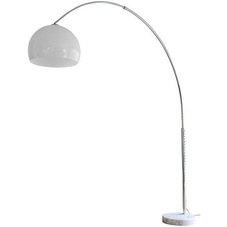 mutoni  Lampe à arc 250cm en plastique blanc 