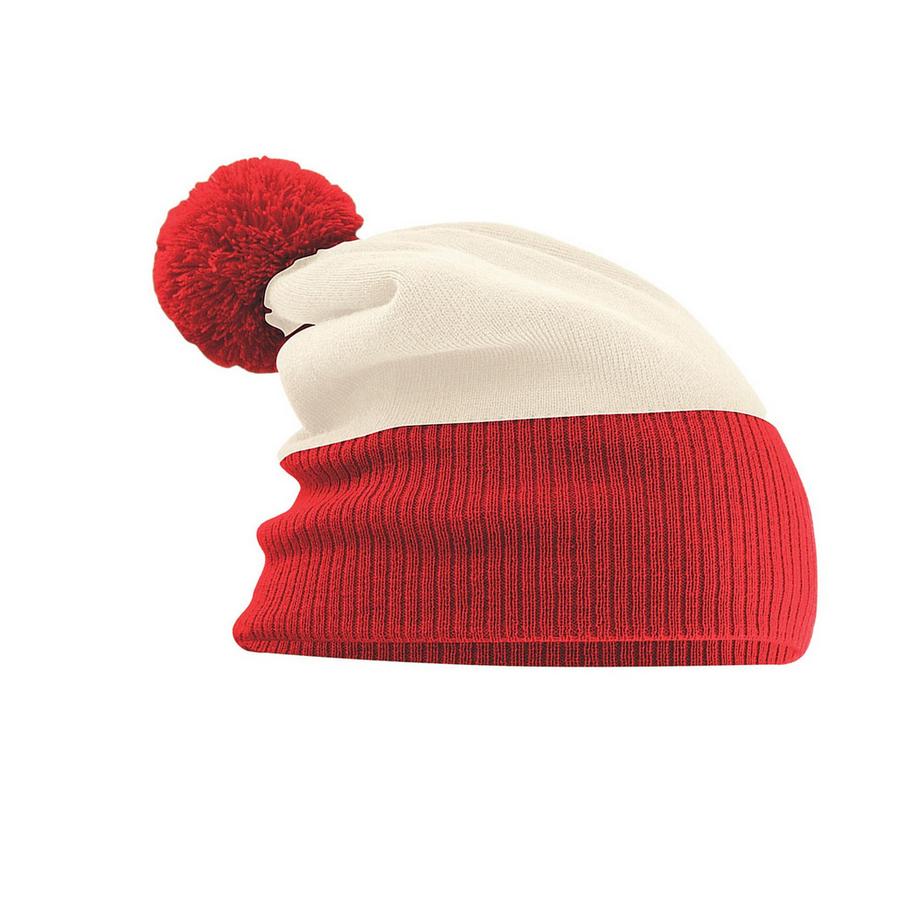 Beechfield Snowstar Mütze mit Bommel  