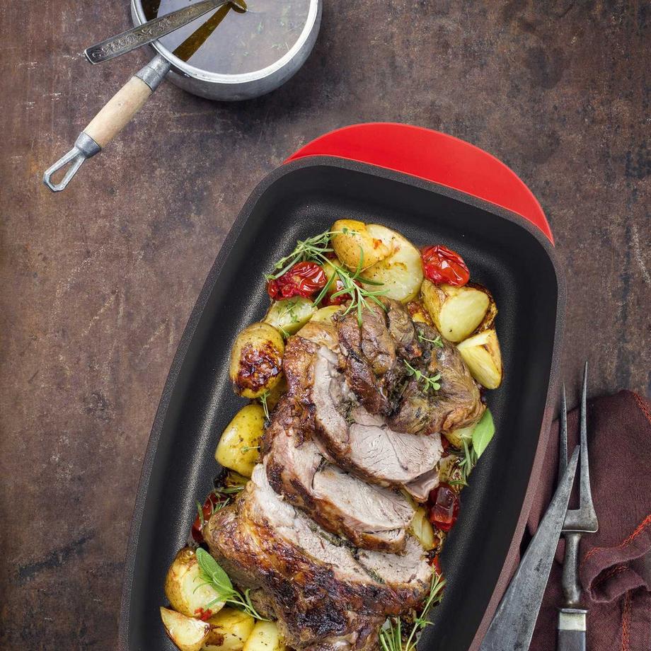 Northix Rôtissoire avec couvercle et bouton d'assaisonnement  