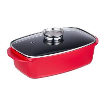 Rôtissoire avec couvercle et bouton d'assaisonnement