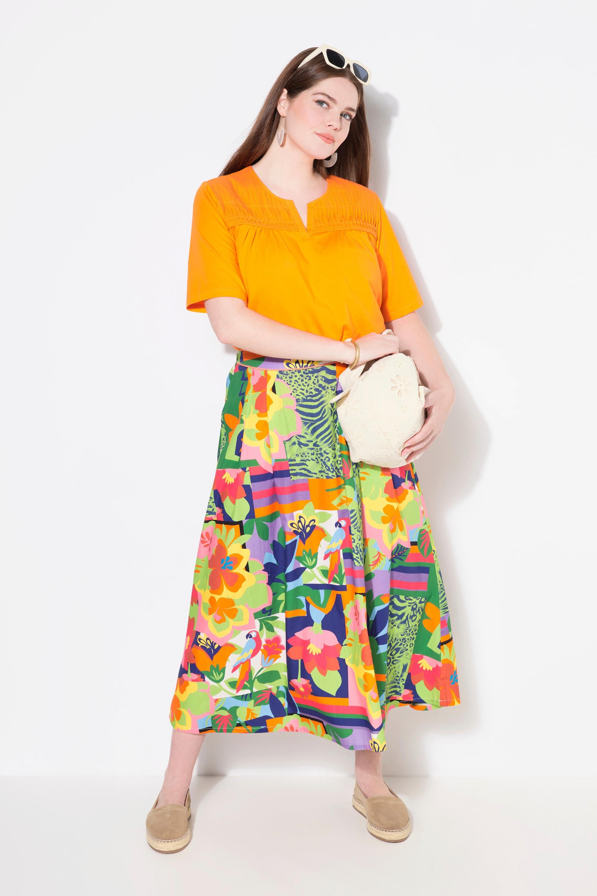 Ulla Popken Rock Patchdruck Komfortbund  