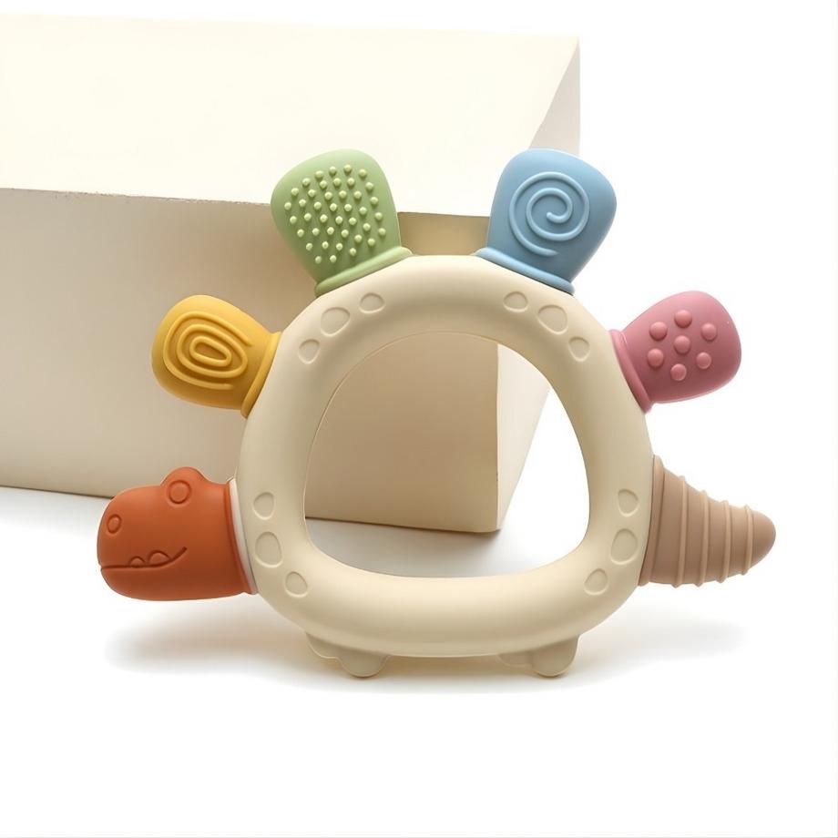 Silikon Beissring Spielring Dino