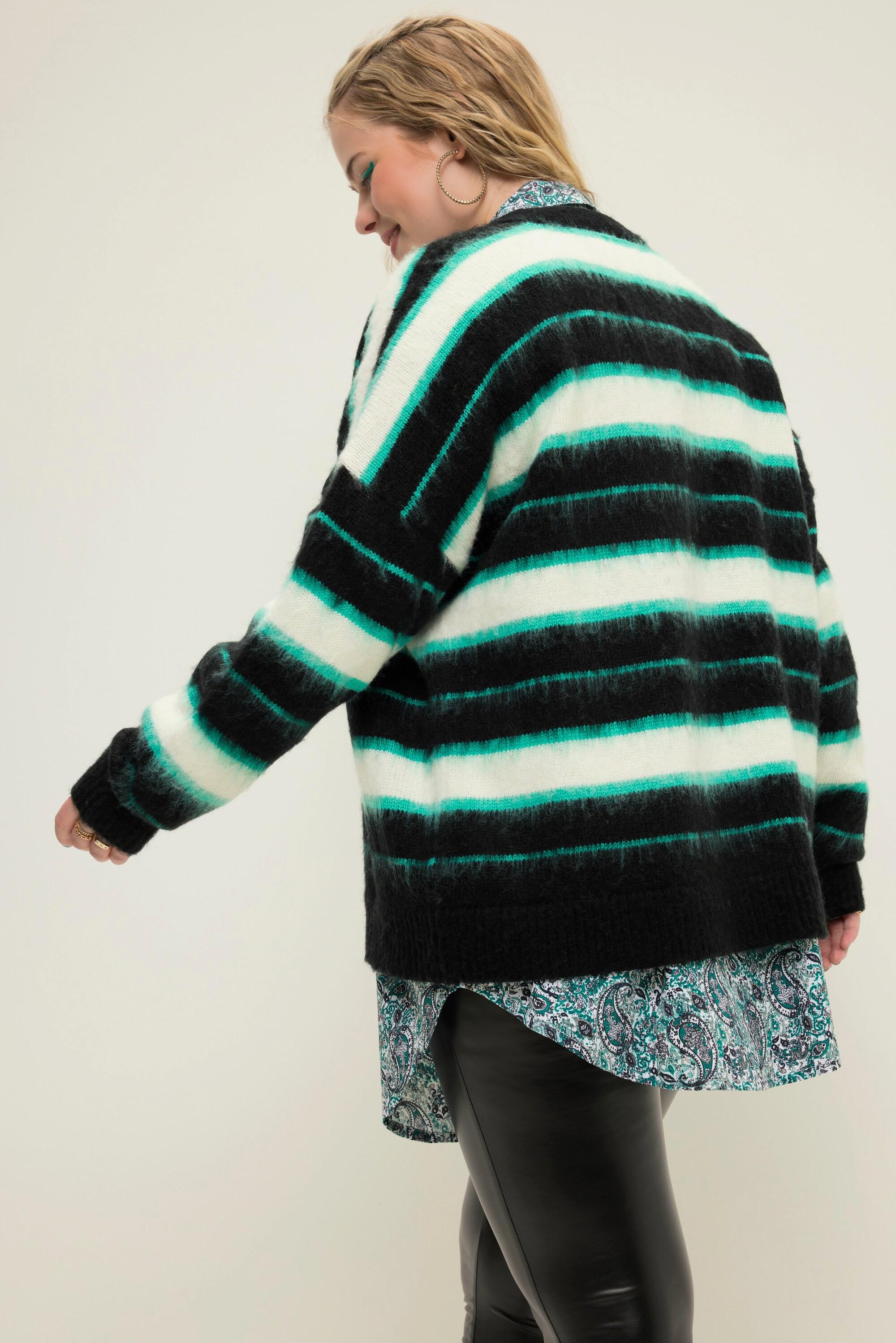 Studio Untold Cardigan oversized a righe scollo a V  