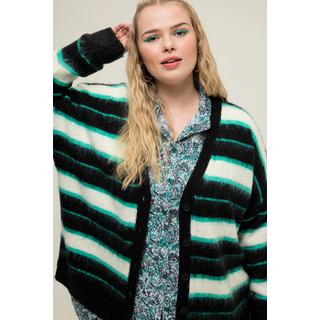 Studio Untold Cardigan oversized a righe scollo a V  