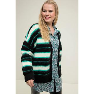 Studio Untold Cardigan oversized a righe scollo a V  