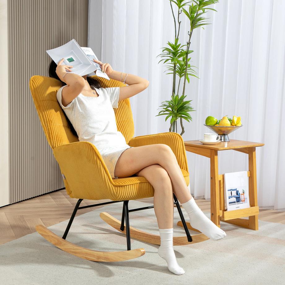 HOMCOM Fauteuil à bascule  