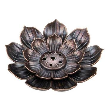 Räucherstäbchenhalter, Lotus - Bronze
