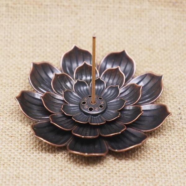 Northio Räucherstäbchenhalter, Lotus - Bronze  