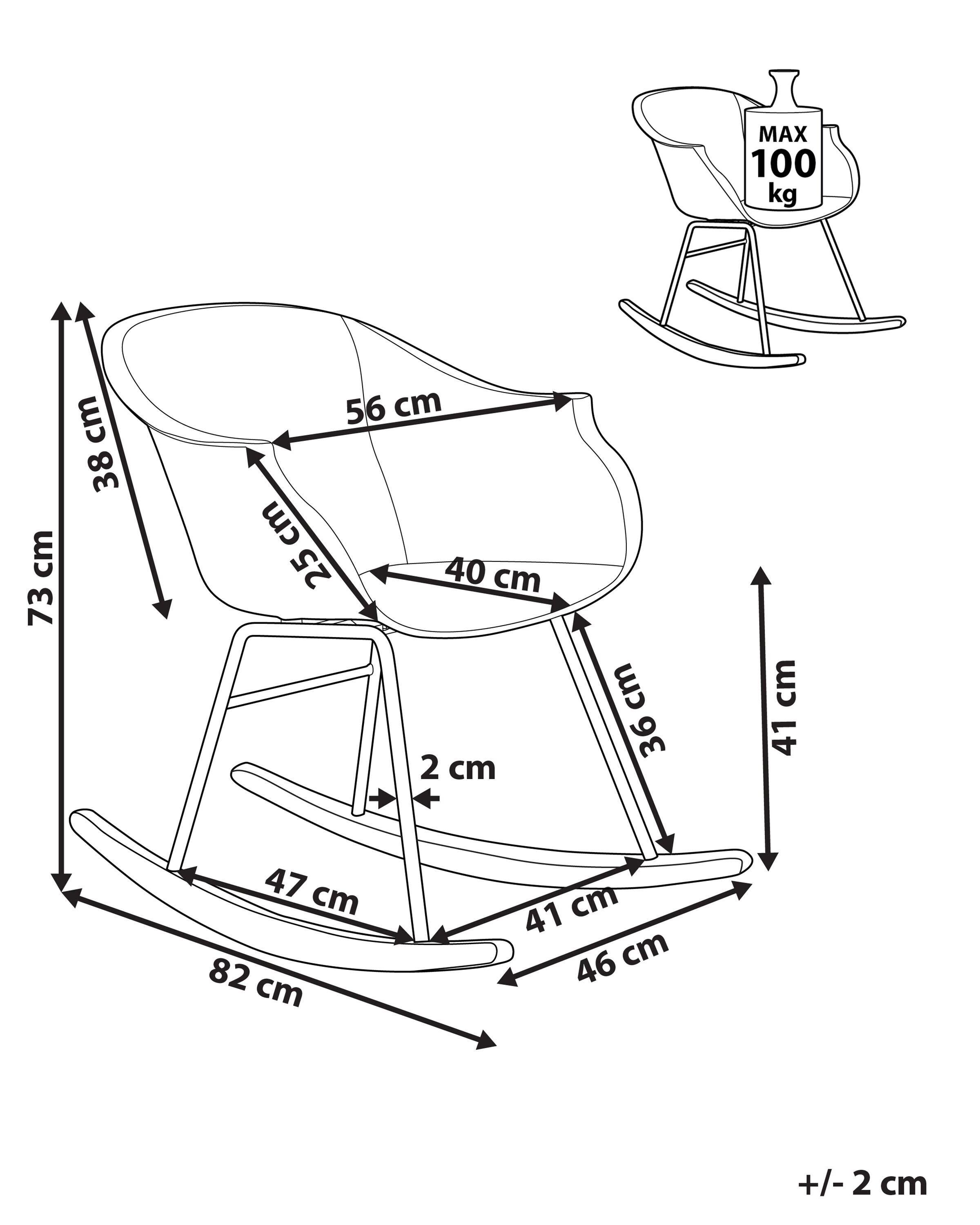 Beliani Fauteuil à bascule en Polypropylène Traditionnel HARMONY  