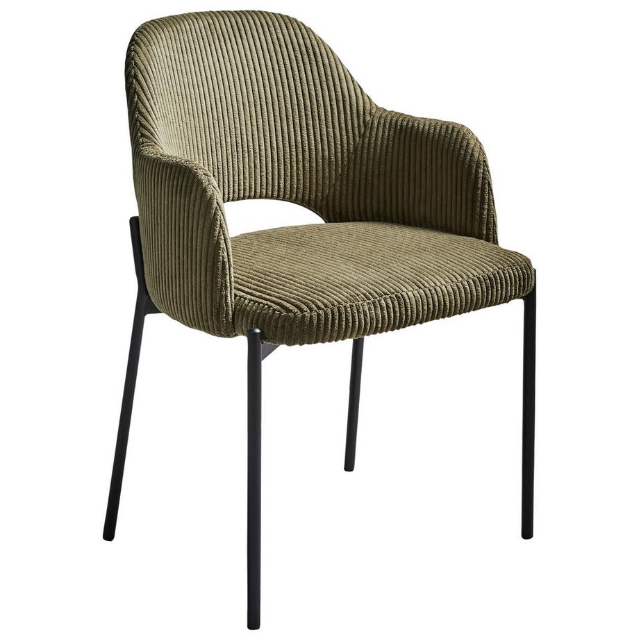 Beliani Esszimmerstuhl 2er Set aus Cord Retro RATON  