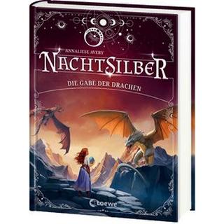 Nachtsilber (Band 2) - Die Gabe der Drachen Avery, Annaliese; Loewe Kinderbücher (Hrsg.); Goldschalt, Tobias (Illustrationen); Köbele, Ulrike (Übersetzung) Copertina rigida 