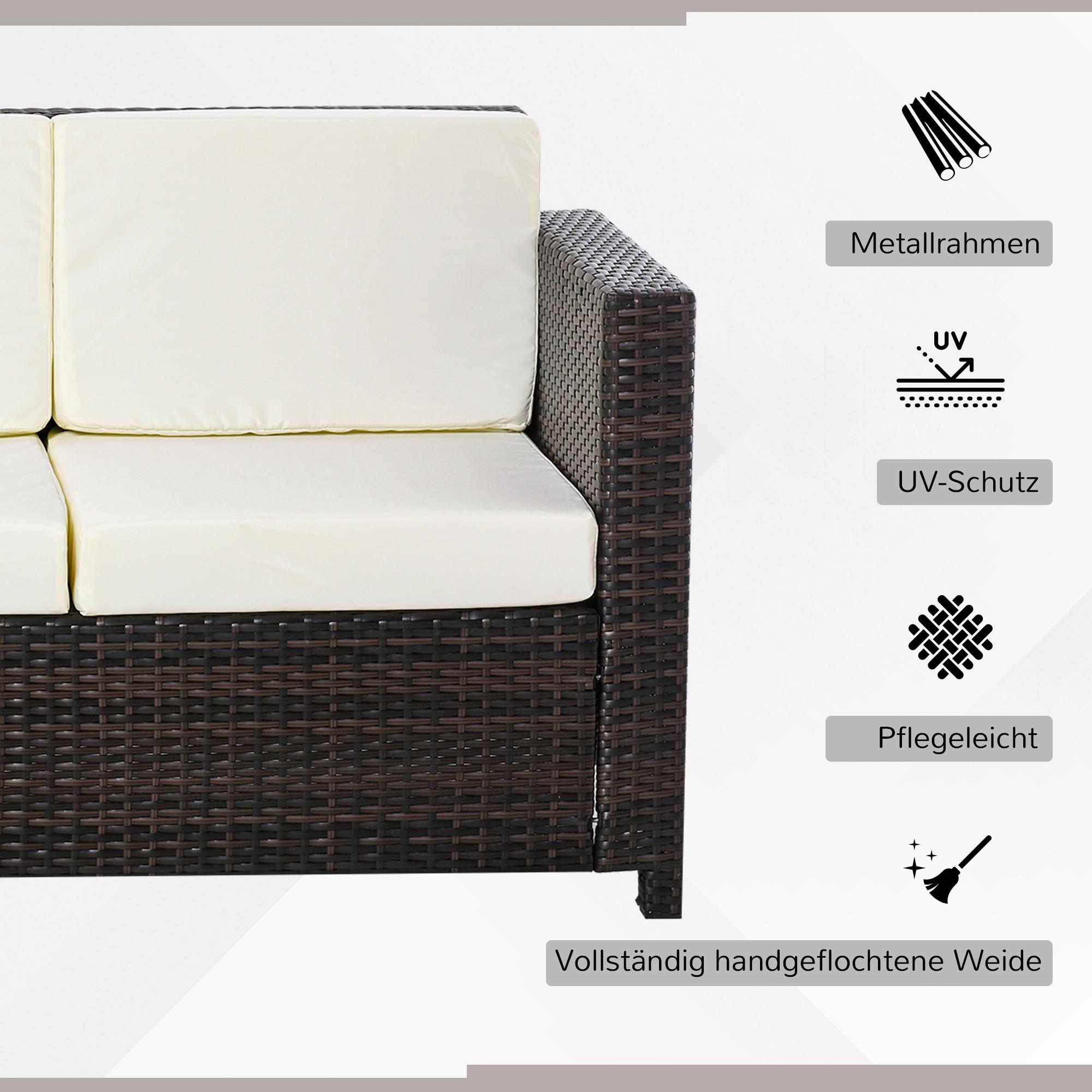 Outsunny Polyrattan Gartensofa  