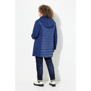 Ulla Popken HYPRAR Giacca Hybrid Softshell Trapuntata Collo Alto Cappuccio  