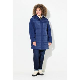 Ulla Popken HYPRAR Giacca Hybrid Softshell Trapuntata Collo Alto Cappuccio  