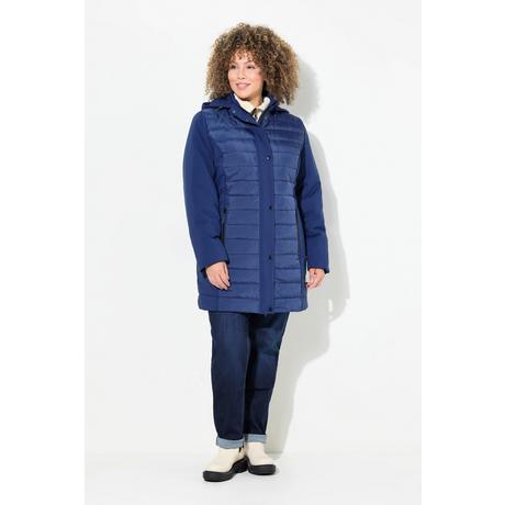 Ulla Popken HYPRAR Giacca Hybrid Softshell Trapuntata Collo Alto Cappuccio  