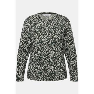 Studio Untold  Maglia dal taglio aderente con design leopardato, scollo a girocollo e maniche lunghe 